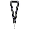 Lanyard - 1.0" - Mean Girls Damian SHE DOESN'T EVEN GO HERE Black/Purple