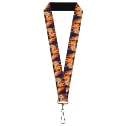 Lanyard - 1.0" - My Hero Academia Flame Hero Endeavor Pose Blue