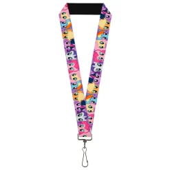 Lanyard - 1.0" - My Little Pony Friendship is Magic Original Mane Six Face Blocks