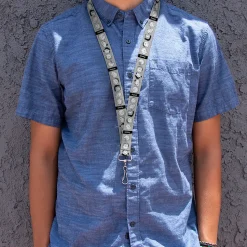 Lanyard - 1.0" - Peanuts Gang Expressions Gray/Black/White