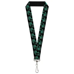 Lanyard - 1.0" - Rick and Morty Psychedelic Monster Pose Black/Greens