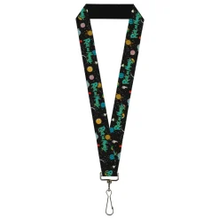Lanyard - 1.0" - RICK AND MORTY Title Logo Space Black