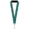 Lanyard - 1.0" - Rick and Morty Faces Line Up Green