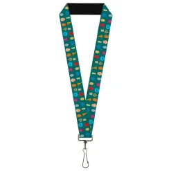 Lanyard - 1.0" - Rick and Morty Faces Line Up Green