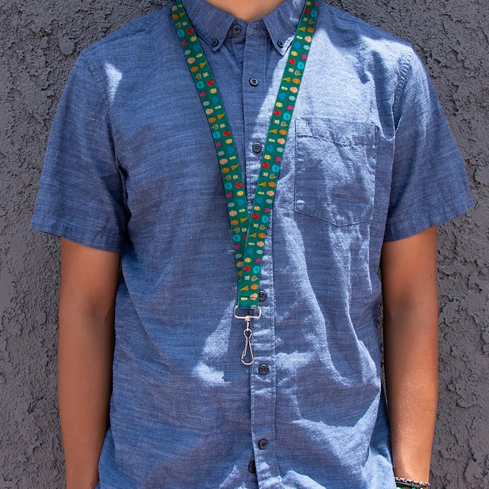 Lanyard - 1.0" - Rick and Morty Faces Line Up Green