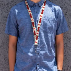 Lanyard - 1.0" - ROBOT CHICKEN Silhouette Chicken and Title Logo Ivory/Red