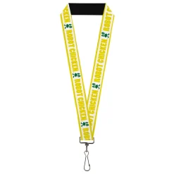 Lanyard - 1.0" - ROBOT CHICKEN Chicken Silhouette Yellow/White/Green