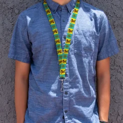 Lanyard - 1.0" - Scooby Doo Pose and Dog Tag Blocks Yellow/Blue