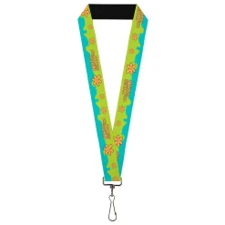 Lanyard - 1.0" - Scooby Doo THE MYSTERY MACHINE Paint Job Green/Aqua/Orange