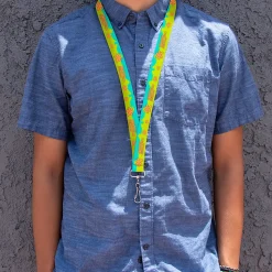 Lanyard - 1.0" - Scooby Doo THE MYSTERY MACHINE Paint Job Green/Aqua/Orange