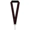 Lanyard - 1.0" - Skelanimals Six Character Collage Black/Red/Grays