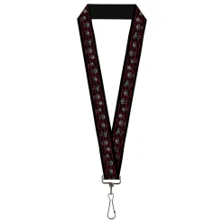 Lanyard - 1.0" - Skelanimals Six Character Collage Black/Red/Grays