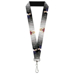 Lanyard - 1.0" - SOLO LEVELING Jinwoo and Hae-In Poses and Title Logo Grays/White