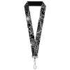 Lanyard - 1.0" - Spider Webs Black/White
