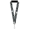 Lanyard - 1.0" - Spooky Eyes Scattered Black/Gray/White
