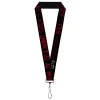 Lanyard - 1.0" - Supernatural DON'T TRY THIS AT HOME Quote and Icons Black/Red/Gray
