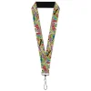 Lanyard - 1.0" - Teenage Mutant Ninja Turtles Sticker Slaps Collage White/Multi Color