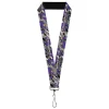 Lanyard - 1.0" - Teenage Mutant Ninja Turtles Shredder Action Poses Grays/Purple