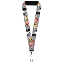 Lanyard - 1.0" - The Grim Adventures of Billy & Mandy Group Pose Gray