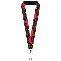 Lanyard - 1.0" - THE LOST BOYS Teeth Fangs Close-Up Title Logo Black/Reds/Yellows
