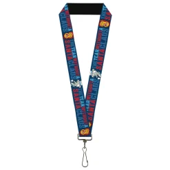 Lanyard - 1.0" - THE YEAR WITHOUT A SANTA CLAUS Heat and Snow Miser Faces Blues/Reds