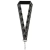 Lanyard - 1.0" - Thin Gray Line Flag Weathered Black/Grays