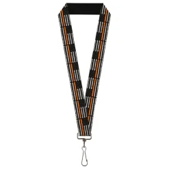 Lanyard - 1.0" - Thin Orange Line Flag Weathered Black/Gray/Orange