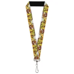 Lanyard - 1.0" - THIS IS FINE Question Hound Cafe Fire Comic Strip Blocks