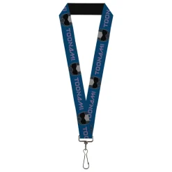 Lanyard - 1.0" - TOONAMI Title Logo and Robot TOM Head Blue/Purple/Grays