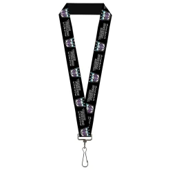 Lanyard - 1.0" - TRANSFORMERS Decepticons Cybertronian Icon Black/Grays/Purples