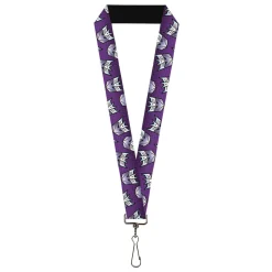 Lanyard - 1.0" - Transformers Decepticons Icon Scattered Grids Purples