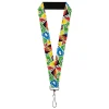 Lanyard - 1.0" - UNO Cards Stacked Collage Multi Color