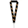 Lanyard - 1.0" - UNO Game Logo Black/Red/Yellow