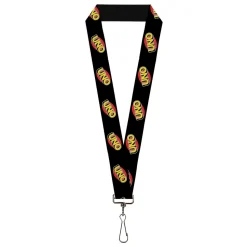 Lanyard - 1.0" - UNO Game Logo Black/Red/Yellow