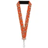 Lanyard - 1.0" - Wax Fangs Scattered Red/White