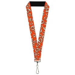 Lanyard - 1.0" - Wax Fangs Scattered Red/White