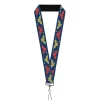 Lanyard - 1.0" - Wonder Woman WW Logo Flip and Stars Blue/Red/Gold