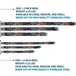 Lightyear Star Command Wings Logo Full Color Black/White Seatbelt Buckle Collar - Lightyear Mission Patches Collage Black/Multi Color