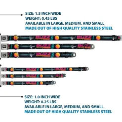 Lightyear Star Command Wings Logo Full Color Black/White Seatbelt Buckle Collar - BUZZ LIGHTYEAR Hyper Speed Spaceship Black/Multi Color