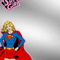 Locker Mirror - SUPER GIRL Standing Pose Stars Pinks White