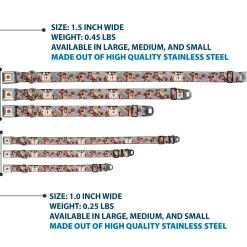 Looney Tunes Logo Full Color White Seatbelt Buckle Collar - Tasmanian Devil Expressions Gray Swirl