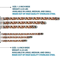 Looney Tunes Logo White Seatbelt Buckle Collar - Tasmanian Devil Vortex Poses Stacked Black