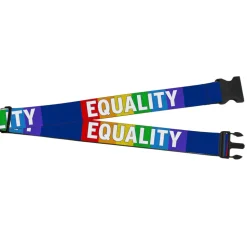 Luggage Strap - 2.0" - EQUALITY Blocks Rainbow Blue White
