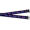 Luggage Strap - 2.0" - Flag Leather Black Blue Red White