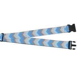Luggage Strap - 2.0" - Chevron Weave Grays/Blues