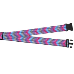 Luggage Strap - 2.0" - Chevron Weave Gray/Lavender/Pink/Baby Blue
