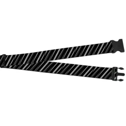 Luggage Strap - 2.0" - Diagonal Stripes Scribble Gray/Black