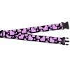 Luggage Strap - 2.0" - Eighties Hearts Black/Fuchsia/White