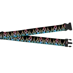 Luggage Strap - 2.0" - Flames Black/Blue/Pink