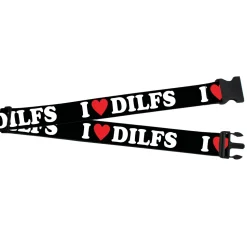 Luggage Strap - 2.0" - I "HEART" DILFS Black/White/Red